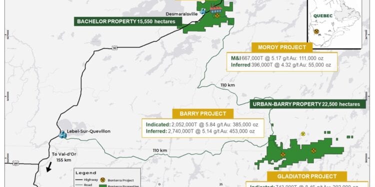 Bonterra Expands Multiple Gold Mineralised Zones At Barry