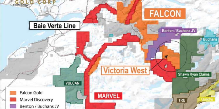Falcon Gold Acquires Victoria West Project, Canada