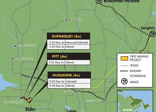 First Mining Gold Closes Multi-Million Ounce Duparquet Gold Project Acquisition