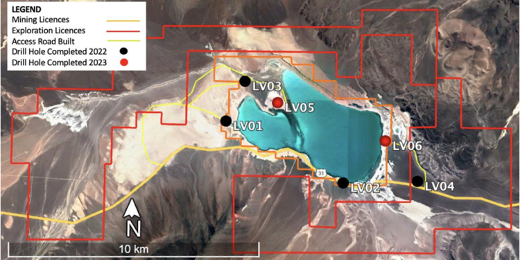 Laguna Verde Drill Hole Map (Credit: CleanTech Lithium)