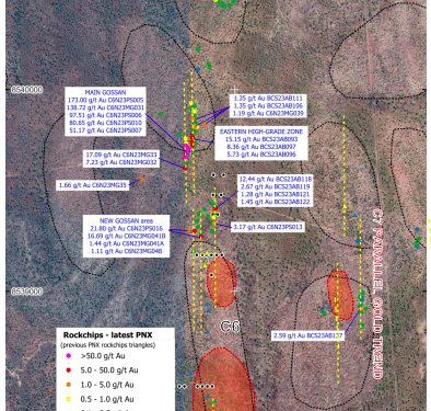 PNX Metals Identifies New High-Grade Gold Zone at Surface 