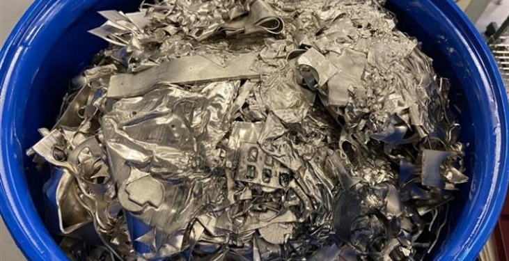 Lithium metal scrap material (Credit: Li-Metal Corp.)